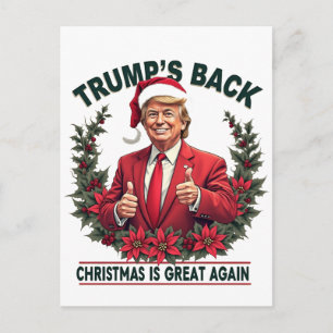 Postal El regreso de Trump La Navidad es genial de nuevo 