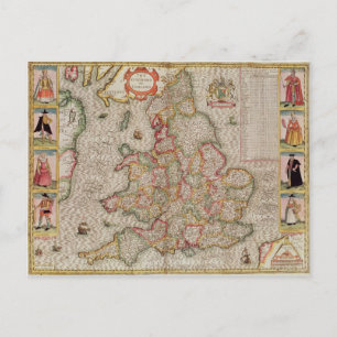 Postal El Reino de Inglaterra, grabado por Jodocuments