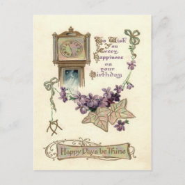 Postal El reloj del abuelo olvida no-me-deja