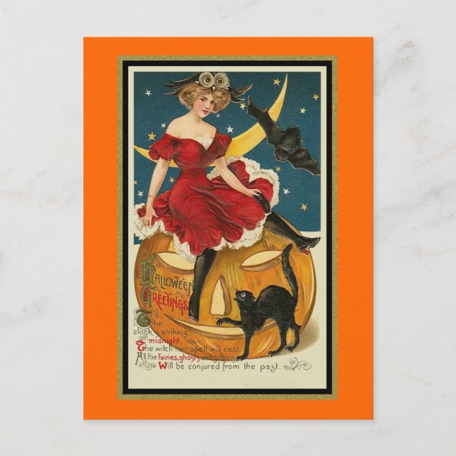 Postal El Reloj Llamando La Medianoche (Anverso)