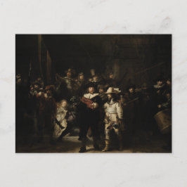 Postal El reloj nocturno de Rembrandt van Rijn
