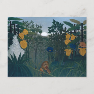 Postal El repasado del león - Henri Rousseau