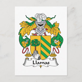 Postal El reposo familiar de Llamas