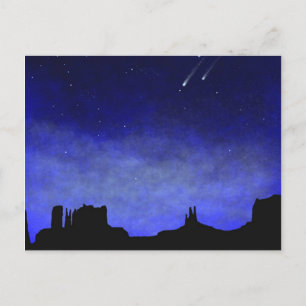 Postal El resplandor del valle del monumento en el mural 