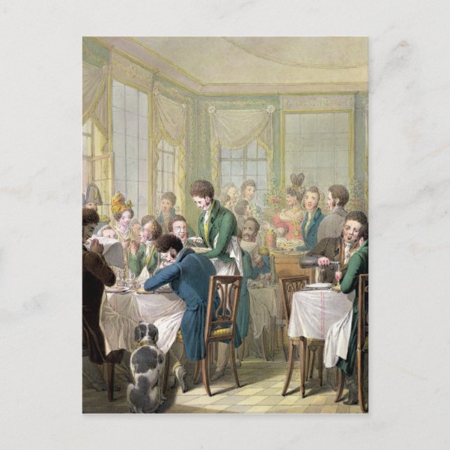 Postal El restaurante del Palais Royal, 1831 (Anverso)