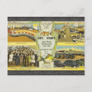 Postal El Restaurante Y Bar Del Capitán Starn Atlantic Ci