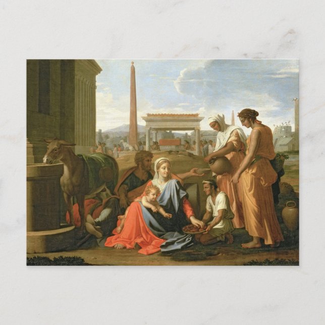 Postal El resto del vuelo a Egipto (Anverso)