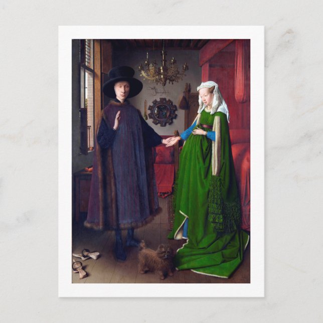 Postal El retrato de Arnolfini, Jan van Eyck (Anverso)