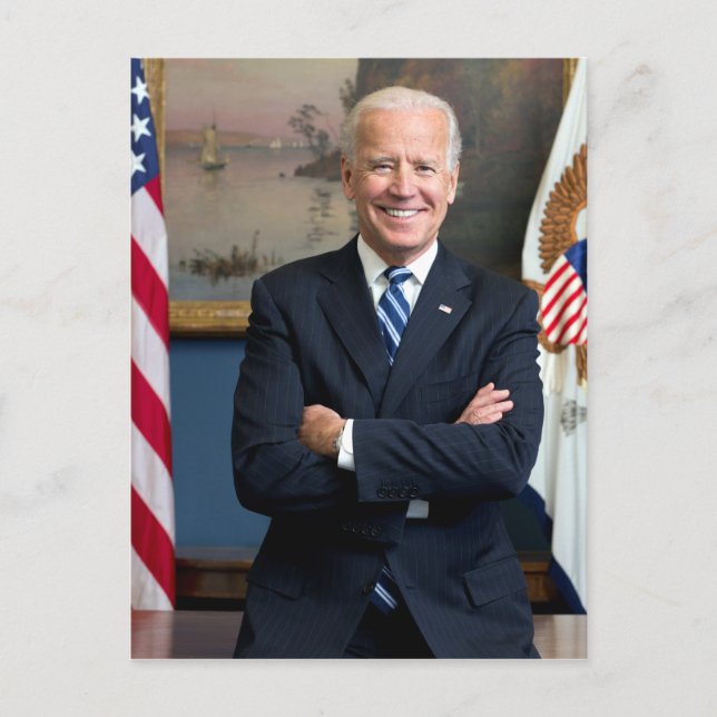 Postal El retrato del vicepresidente vintage Joe Biden (Anverso)