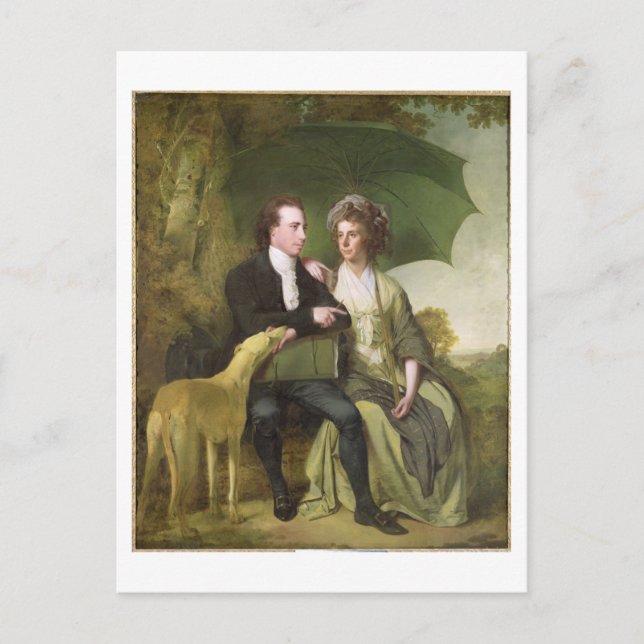 Postal El Rev. y la Sra. Thomas Gisborne, del Yoxhall Lod (Anverso)