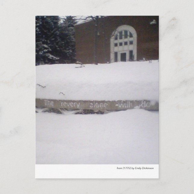 Postal "El revery solo hará..." —Emily Dickinson. (Anverso)