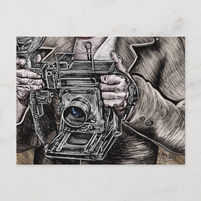 Postal El rey de la cámara (Anverso)