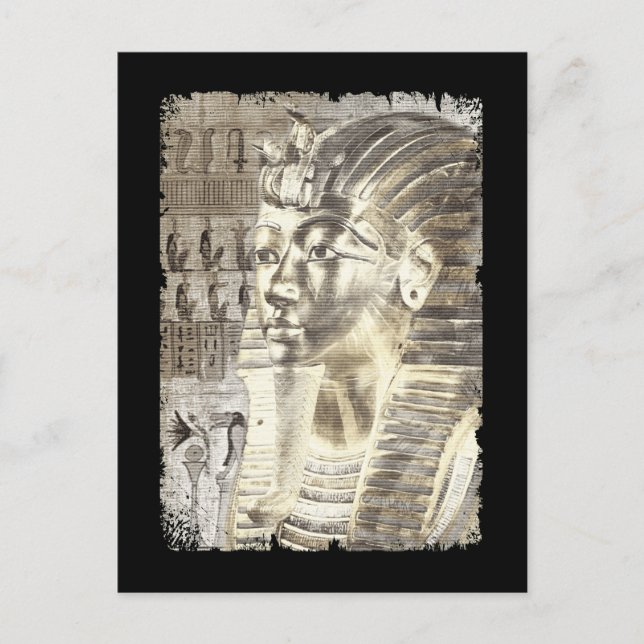 Postal El rey egipcio Tut Pharaoh Tutankhamun Wall Art (Anverso)