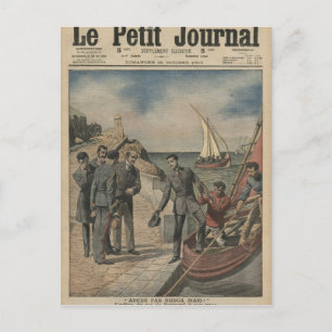 Postal El rey Manuel II de Portugal despediéndose