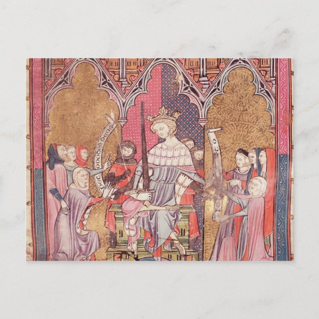 Postal El Rey que administra la justicia (Anverso)