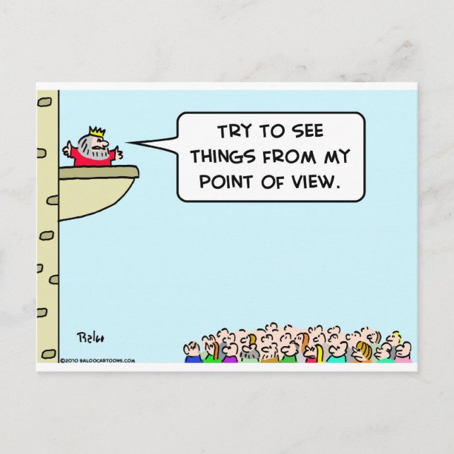 Postal el rey ve las cosas desde mi punto de vista (Anverso)
