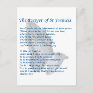 Postal El rezo de St Francis