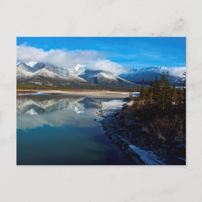 Postal El río Athabasca en el Parque Nacional de Jasper (Anverso)