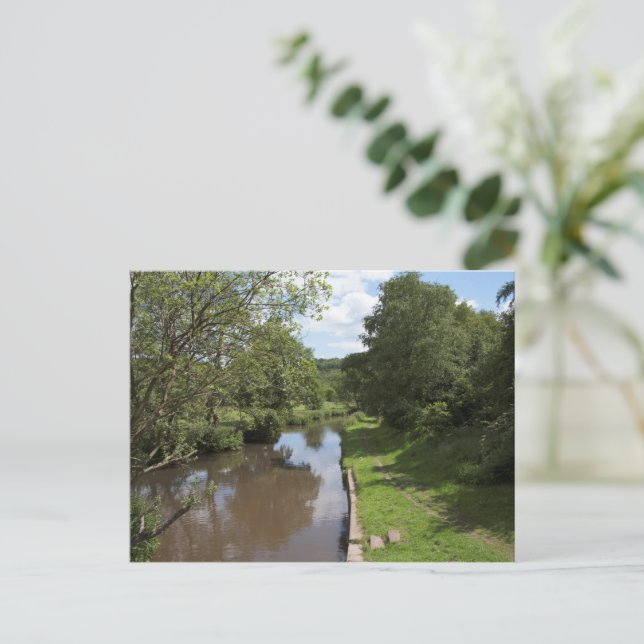 Postal El río Churnet Cheddleton Staffordshire (Anverso de pie)