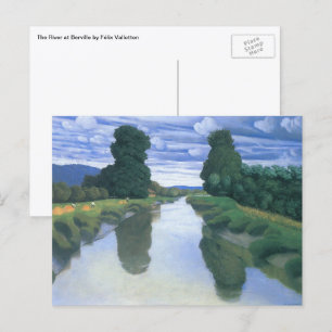 Postal El río en Berville por Felix Vallotton, Bella Arte