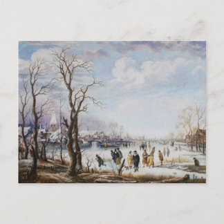 Postal El río en invierno Postcard