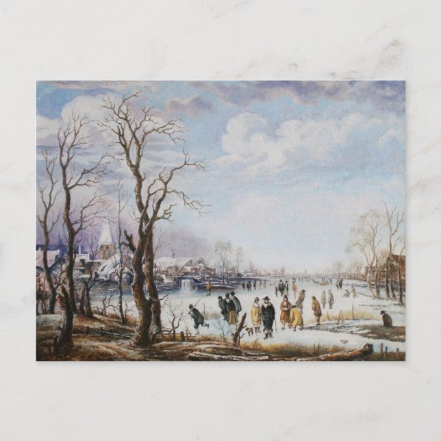 Postal El río en invierno Postcard (Anverso)