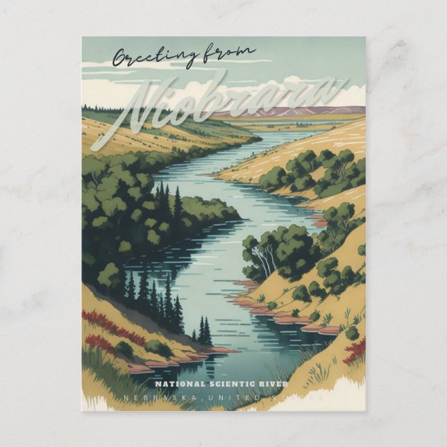 Postal El río Niobrara (Anverso)