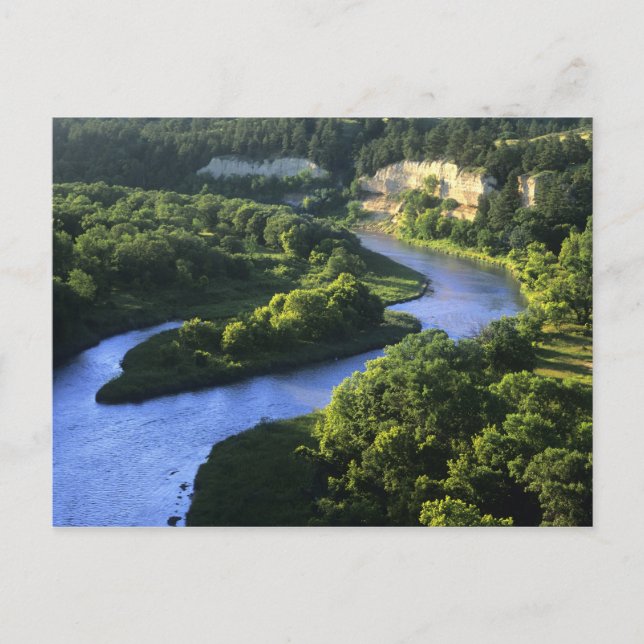 Postal El río Niobrara cerca de Valentine Nebraska (Anverso)