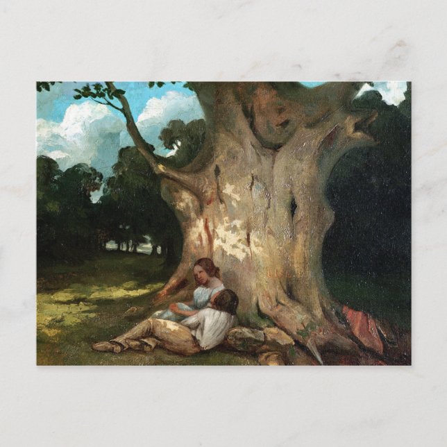 Postal El roble grande (Anverso)