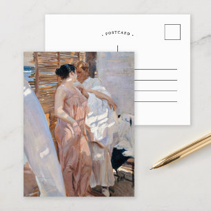 Postal El robo rosa, después de la bañera   Joaquín Sorol