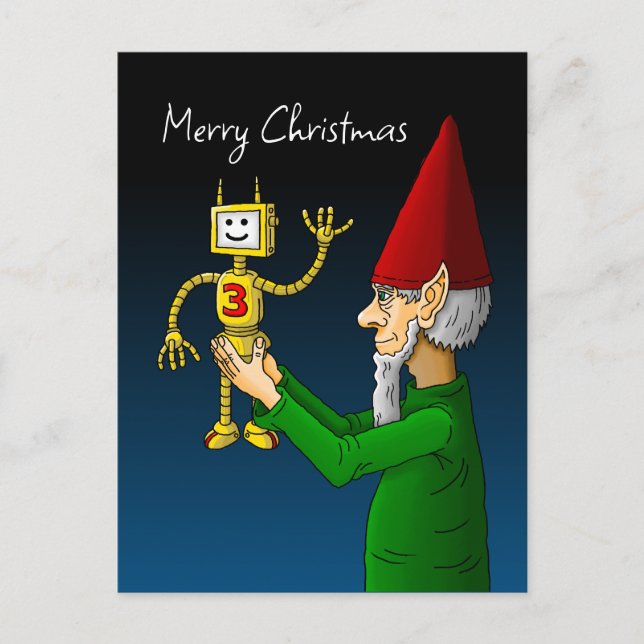 Postal El robot juguete de los elfos (Anverso)
