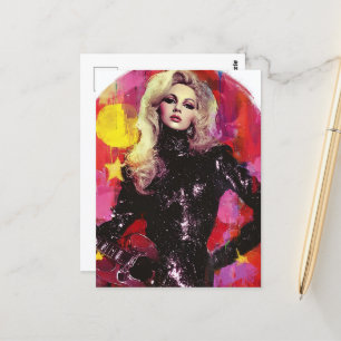 Postal El Rockstar Con El Pelo Rojo