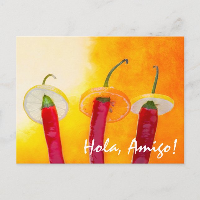 Postal El Rojo, El Calor, El Chili (Anverso)
