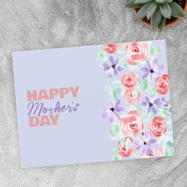 Postal El romántico y encantador Día de la Madre Roja (Subido por el creador)