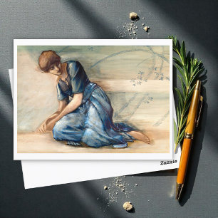 Postal El Rosa Briar de Edward Burne-Jones
