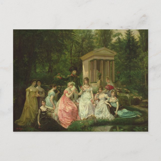 Postal El Rosa de Malmaison, c.1867 (Anverso)