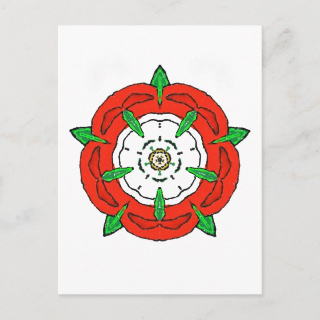 Postal El Rosa Tudor de Inglaterra (Anverso)