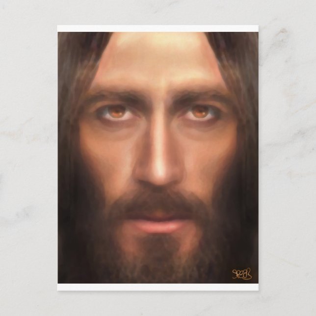 Postal El rostro de Jesús (Anverso)