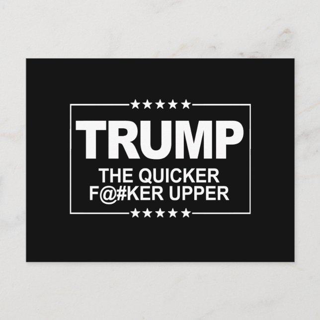 Postal El Rótulo anti Trump más rápido - superior - anti- (Anverso)