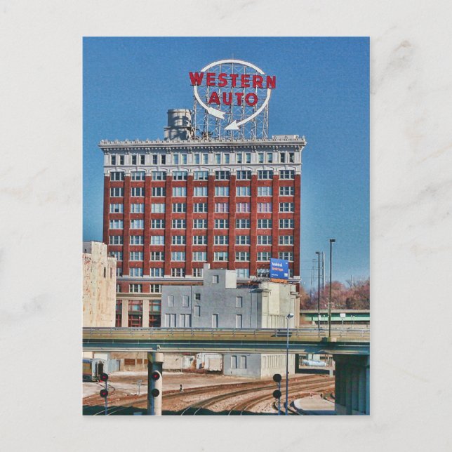 Postal El Rótulo automático occidental de Kansas City (Anverso)