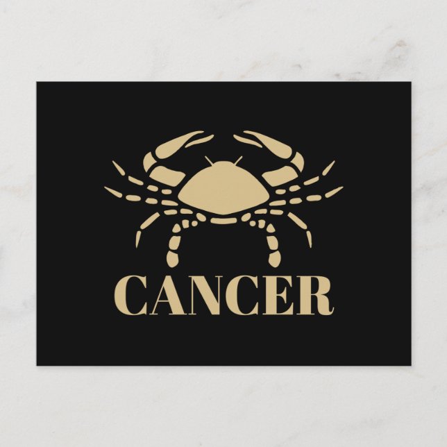 Postal El Rótulo de Cáncer de Horoscopio de Astrología Ce (Anverso)