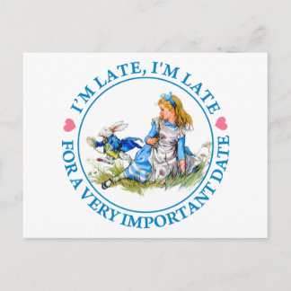 Postal El Ruido De Conejo Blanco De Alicia En El País De 