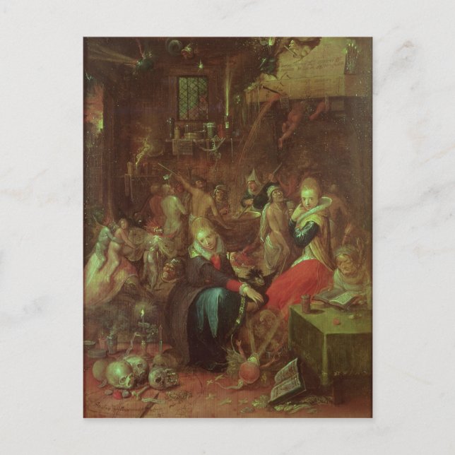 Postal El Sabbath de las brujas, 1606 (Anverso)