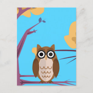 Postal El sabio búho