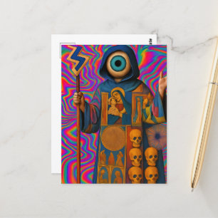 Postal El sacerdote surrealista
