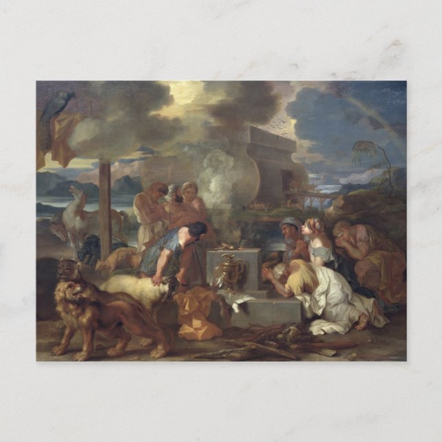 Postal El sacrificio de Noé, c.1640 (Anverso)