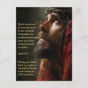 Postal "El Sacrificio Supremo" Saludo de Pascua