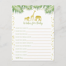 Postal El Safari de Oro Baby Shower desea un bebé