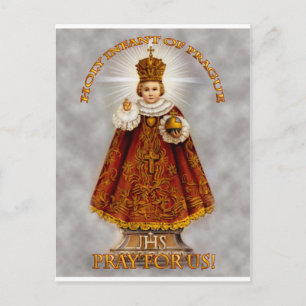 Postal El sagrado infante de Praga