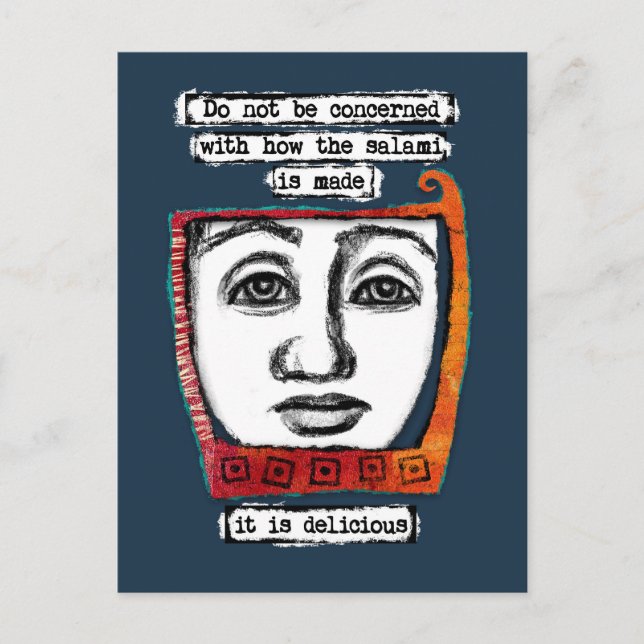 Postal El Salami Es Una Deliciosa Postcarta (Anverso)